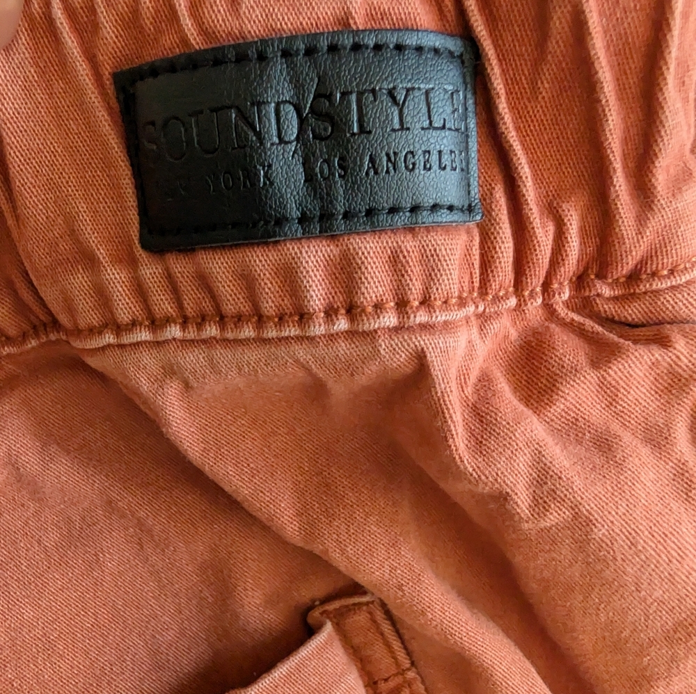 Cotton High Rise Relaxed Tapered Utility Joggers Coastal Travel Pants Sz M image 4